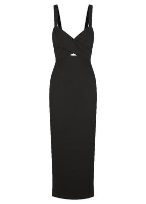 Date Night Luxe Rib Dress - Black - Made In Australia